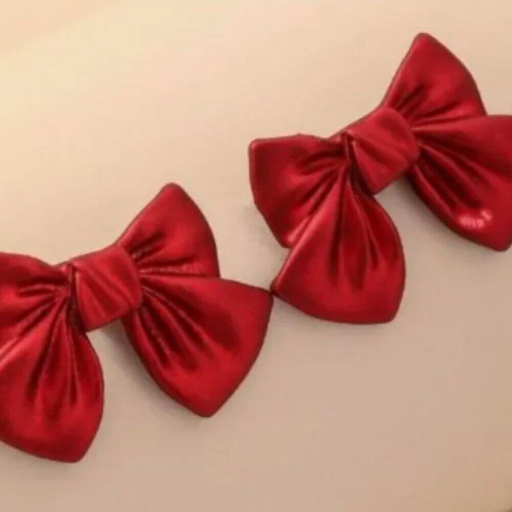 NWT, Red Bow Stud Earrings